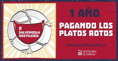 Hostelera de Pontevedra y las asociaciones provinciales de hostelera de Corua y Lugo se unen a la iniciativa -Platos rotos- de hostelera de Espaa
