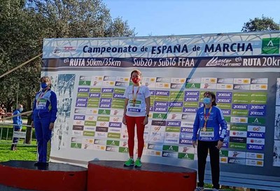 A deportista guardesa Milu Rodrguez se proclama Campeona de ESPAA de 20km marcha en ruta