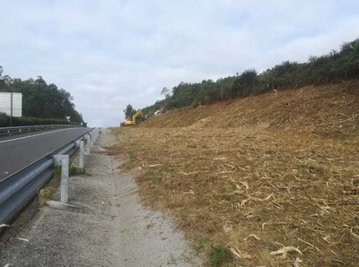 A Xunta intensifica os traballos de roza e limpeza nas estradas autonmicas