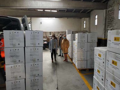 A Subdelegacin do Goberno reparte outras 220.000 mscaras a entidades sociais e concellos