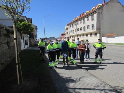 O Concello da Guarda mellora os espazos axardinados da estrada de Circunvalacin