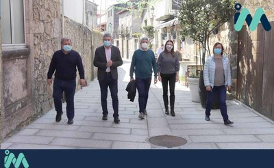 A ra do Calvario, en A Guarda, volve contar con pavimento de pedra gracias a unha achega de 122.000 euros da Deputacin