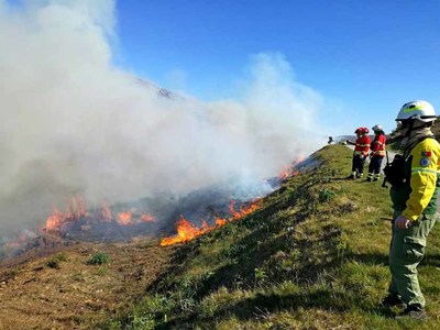 Serra da Salgosa foi alvo de mais uma acao de fogo controlado