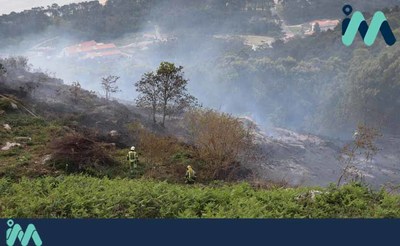 Una quema controlada se convierte en incendio forestal en el Monte Santa Trega de A Guarda