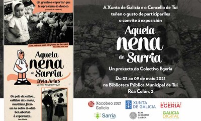 Tui acolle a exposicin itinerante -Aquela nena de Sarria-