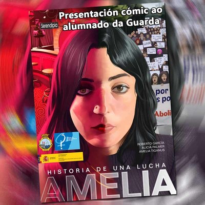 Amelia Tiganus presenta a escolares da Guarda o Cmic -Historia dunha Loita-