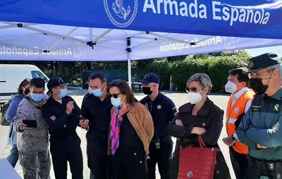 Maica Larriba asiste ao exercicio de seguridade martima MARSEC-21
