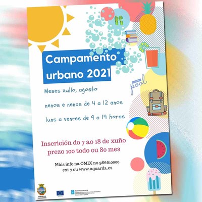 Aberto o prazo de inscricins para o campamento urbano 2021 na Guarda