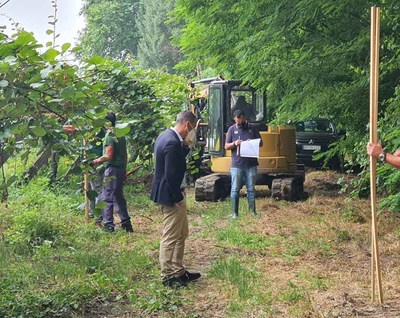 Comezan os traballos previos para a construción da pasarela peonil e a senda do Louro Comezan os traballos previos para a construción da pasarela peonil e a senda do Louro