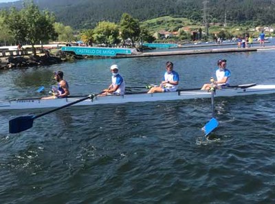 Lluvia de medallas para el Club Remo Tui en el Campeonato Gallego de Remo Olmpico