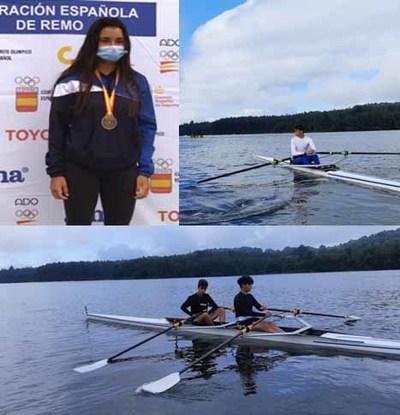 El Club Remo Tui consigue un Oro en el skiff cadete femenino en el Campeonato de Espaa