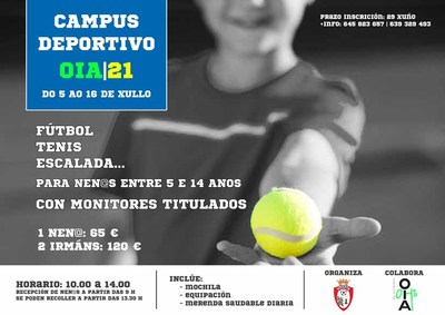 Campus deportivo en Oia do 5 ao 16 de xullo