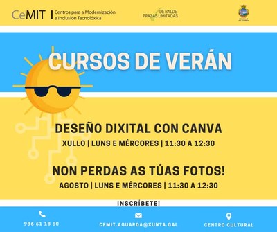 A Aula CeMIT da Guarda programa nova formacin en novas tecnoloxas este vern