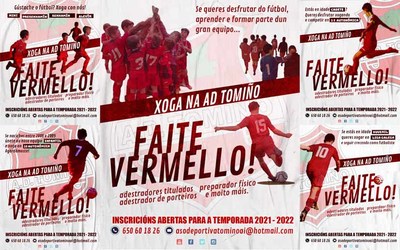 Se queres xogar ao ftbol: xoga na AD Tomio, faite vermello!