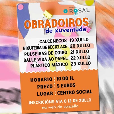 Creatividade a raudais nos obradoiros de vern para a mocidade rosaleira