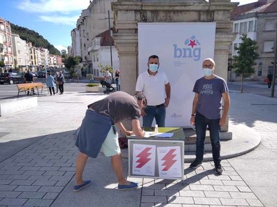 O BNG inicia na Guarda a campaa de recollida de sinaturas contra a suba da factura da luz