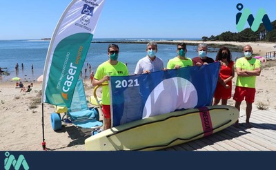 La playa guardesa de -O Muo- ya luce el distintivo de Bandera Azul