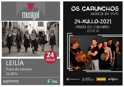 A maxia de Leila e o son tradicional dos Carunchos, este sbado 24 no Rosal 