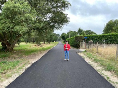 O Concello do Rosal remata as obras de mellora nun tramo da estrada do Camio do Ro nas Eiras
