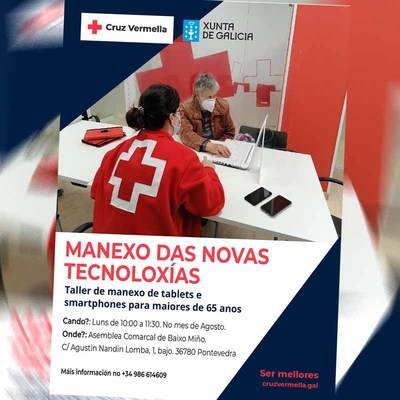 Cruz Roja imparte un taller para fomentar el uso de tablets y smartphones en mayores