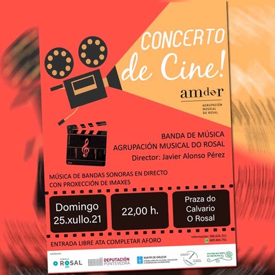 Concerto de Cine este domingo na Praza do Calvario do Rosal