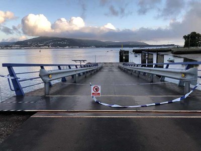 Portos de Galicia mantn pechado o peirao do ferri A Guarda-Camia dende o da 27 de xuo