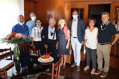 Francisco Carrero, o av de Camposancos, celebrou o seu 105 aniversario