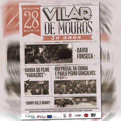 Vilar de Mouros celebra 50 anos com David Fonseca, Banda do Filme -Variaoes-, Rui Pregal da Cunha e Paulo Pedro Gonalves (Live DJ set) e Bunny Kills Bunny