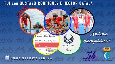Gustavo Rodrguez e Hctor Catal competirn na categora de triatln PTVI nos Xogos Paralmpicos de Toquio 