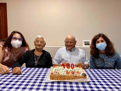 Abel Diego Acevedo, o -av de Oia-, cumpre 100 anos