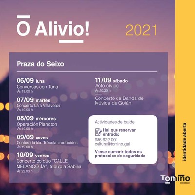 Tomio celebra as sas Festas do Alivio con concertos e actividades para todos os pblicos