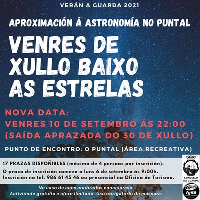 ltimas plazas para una jornada de observacin de estrellas en A Guarda