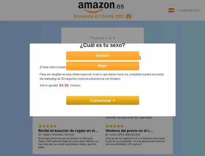 Oleada de correos fraudulentos de tipo phishing suplantando empresas reconocidas para ofrecer regalos tras realizar una encuesta