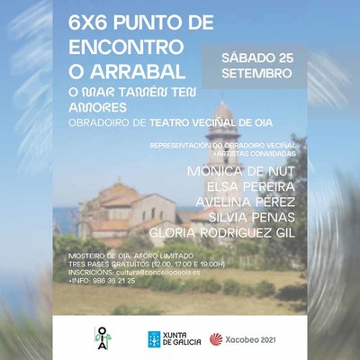 Representacin do obradoiro de teatro vecial xunto con artistas convidadas, este sbado no Mosteiro de Oia