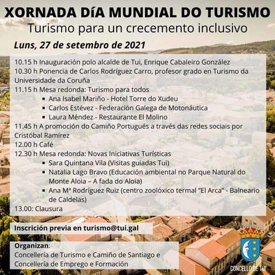 O Concello de Tui promove a xornada -Turismo para un crecemento inclusivo-