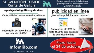 Subvencin TU503C - Subvenciones al sector de la hostelera para la promocin de la digitalizacin y el marketing digital