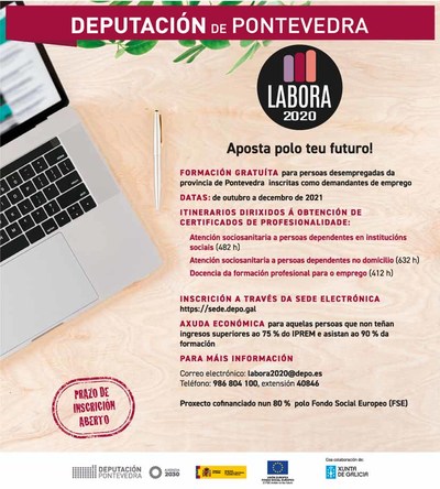 A Deputacin lanza novas accins formativas do proxecto labora 2020 en  Pontevedra, Vigo, A Guarda, Cangas e Laln