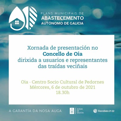 Presentacin sobre o futuro plan de mellora do abastecemento autnomo en Oia dirixida s tradas veciais