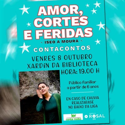 Iseo a Moura achganos contos sobre -Amor, cortes e feridas- no xardn da Biblioteca 