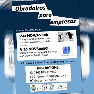 A Guarda oferta en novembro dous obradoiros gratutos para comercio e hostalara