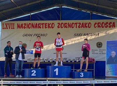 Nueva victoria, para lex Sierpes (sub14) en la 67 edicin del Cross Internacional Zornotza en Amorabieta