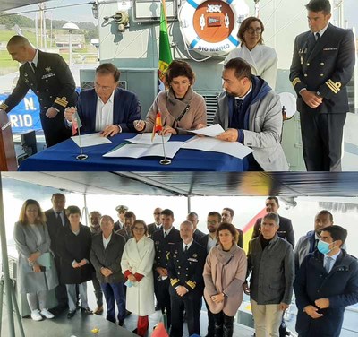 Maica Larriba participa na firma da Acta Anual de Recoecemento Fronteirizo no Ro Mio 