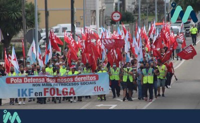 A asemblea de traballadores/as de IKF aposta por continuar coa folga at lograr un acordo que recolla as sas demandas