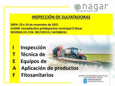 Unha unidade mbil para a inspeccin de sulfatadoras estar no Rosal os das 23 e 24 de novembro