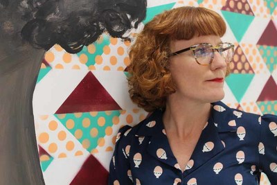 La Artista guardesa Gemma Marqus present su ltimo trabajo de la serie Annimas en el Aula Magna de la sede de la UNED en Pontevedra