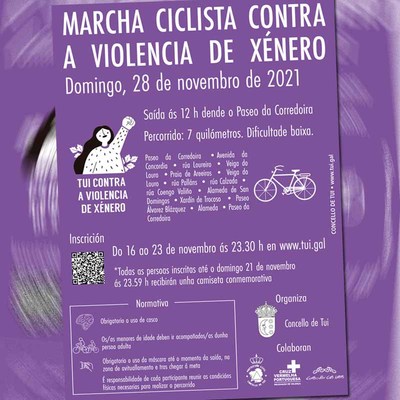 Tui celebra o domingo 28 unha Marcha Ciclista contra a Violencia de Xnero