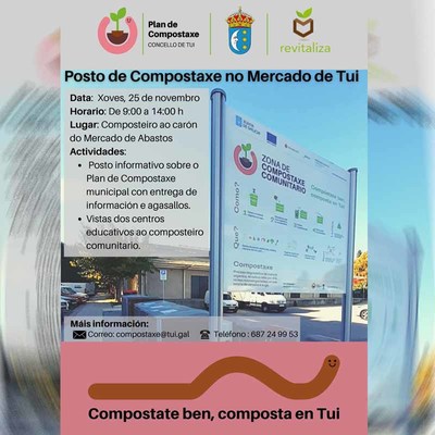 Tui celebra unha actividade do Plan de Compostaxe Municipal dirixida ao alumnado dos centros educativos