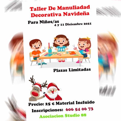 Taller de Manualidad Decorativa Navidea de la Asociacin Studio 88 de A Guarda