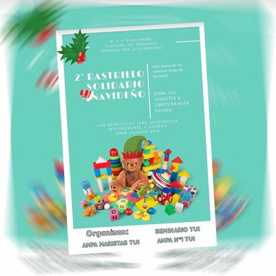 Rastrillo navideo de juguetes y libros en Tui a favor de ASANOG (Asociacin de ayuda a nios oncolgicos de Galicia)
