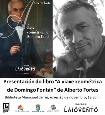 Alberto Fortes presenta en Tui a novela -A viaxe xeomtrica de Domingo Fontn-